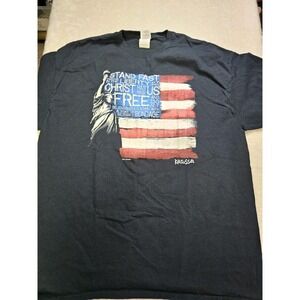 Kerusso Christian XL Tshirt Galatians 5:1 United States Flag Statue Of Liberty